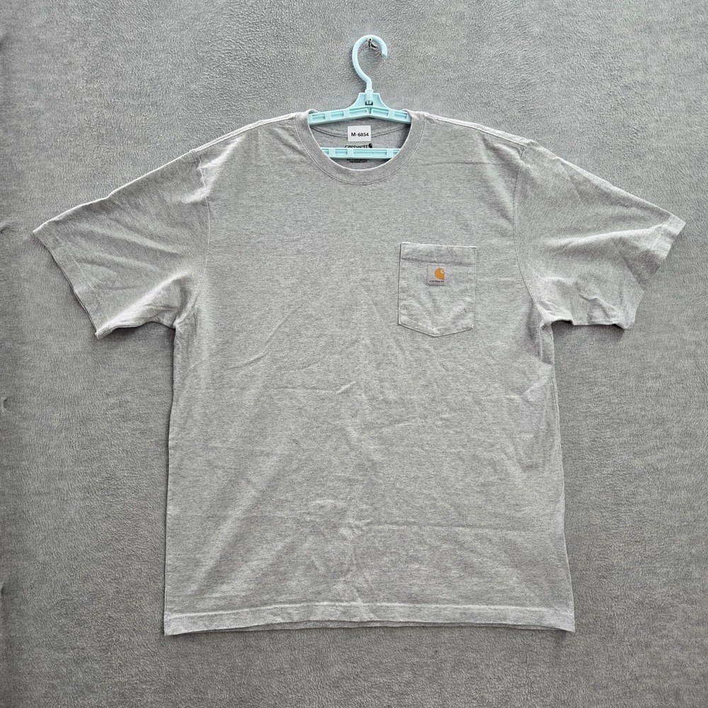 Carhartt Men Shirt XL Grayβ K87-M Short Sleeve Cotton Polyester